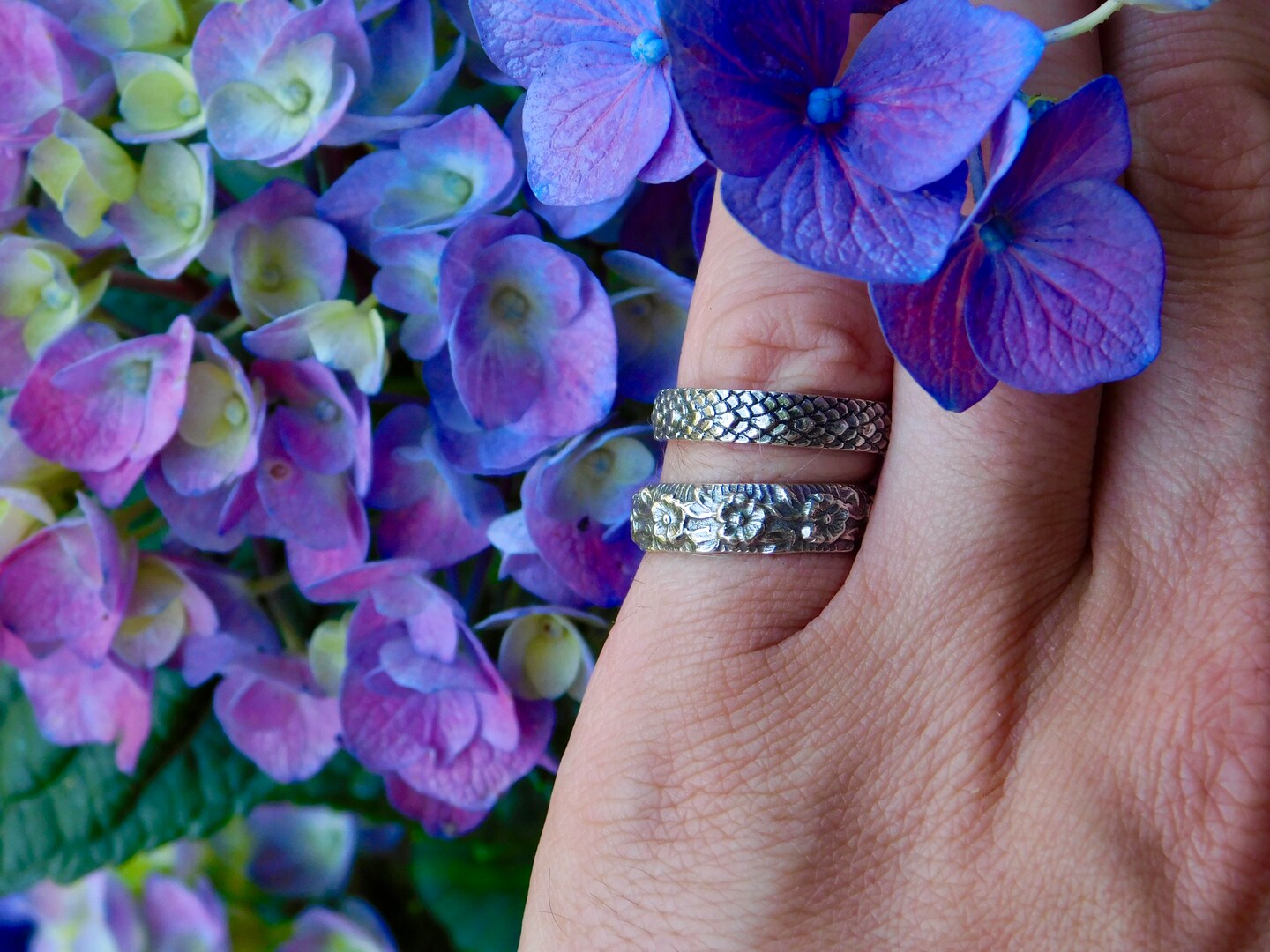 Floral and Scale Patterned Sterling Silver Rings MakerPlace by Michaels