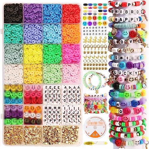 UHIBROS 5800 Pcs Clay Beads for Bracelet Making Kit Jewelry Making Kit for  Girls 16 Color Polymer Heishi Beads Bracelets Making Kit Gifts for Girls  with Letter Beads  Michaels