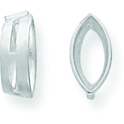 14K White Gold Marquise Airline Bezel Setting 3x1.25mm