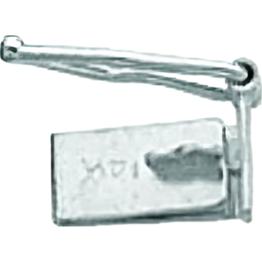 14K White Gold Box Clasp Replacement Tongue (7.60mm to 10.00mm)