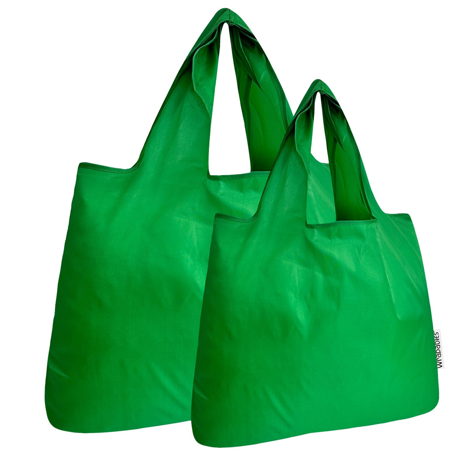 NymphFable 2 Pack Tote Bag Reusable Peacock Green Shopping