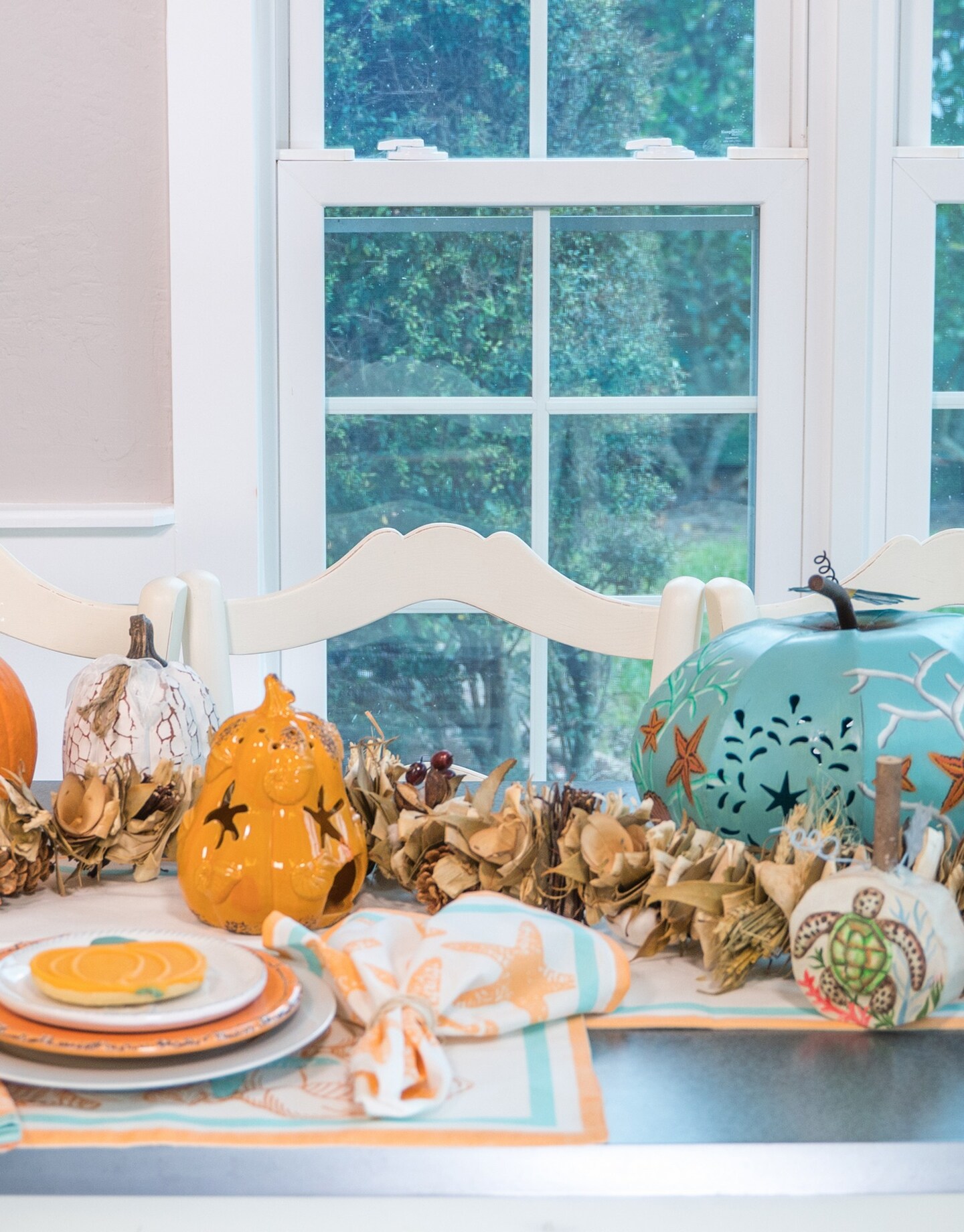 Give Thanks Starfish Nautical Design 100% Cotton Dinner Table Thanksgiving Napkin