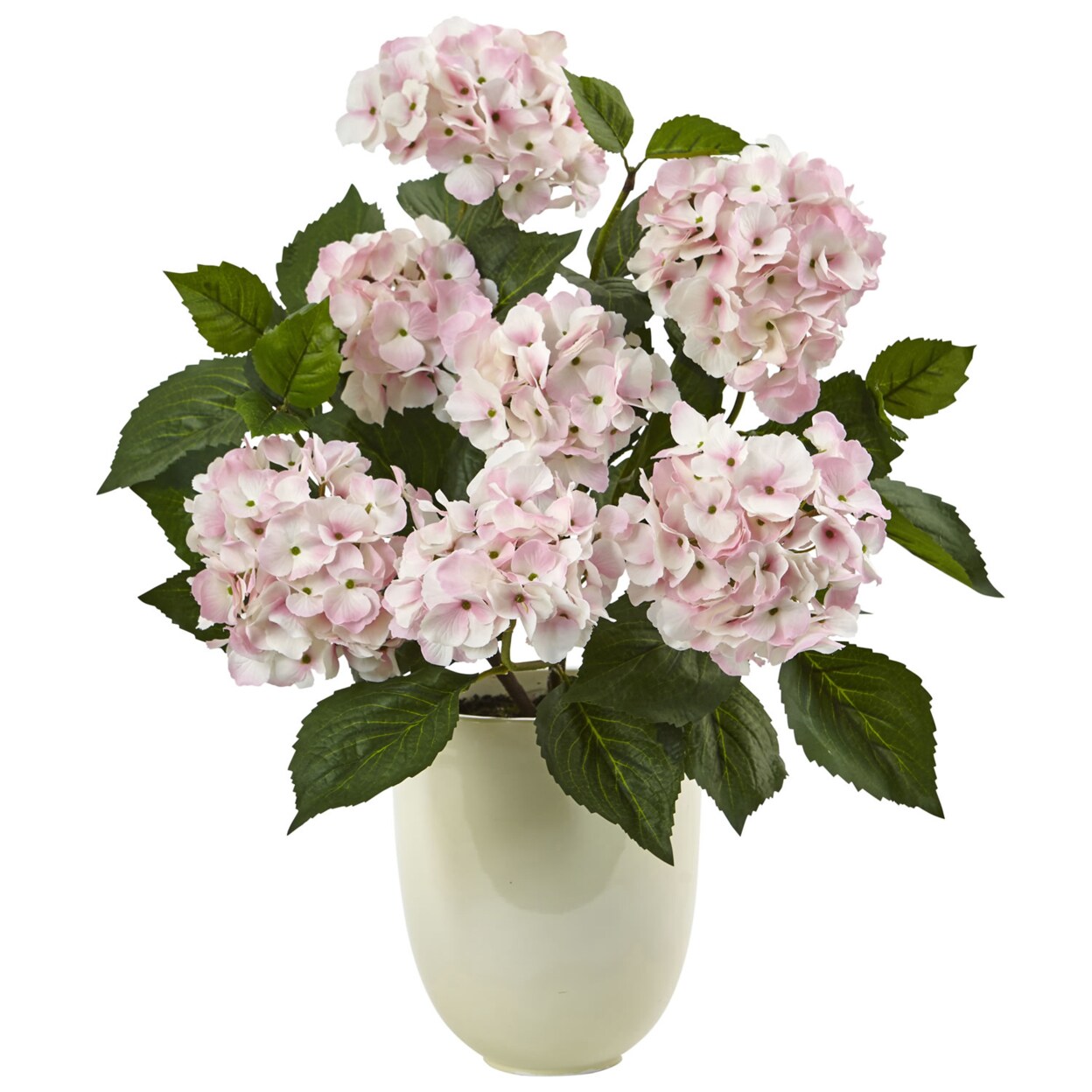 Nearly Natural   Hydrangea with White Planter