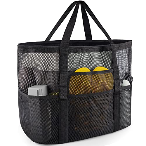 SRISE Mesh Beach Bag - Large Tote Bag for Family , Toys &#x26; Vacation Essentials