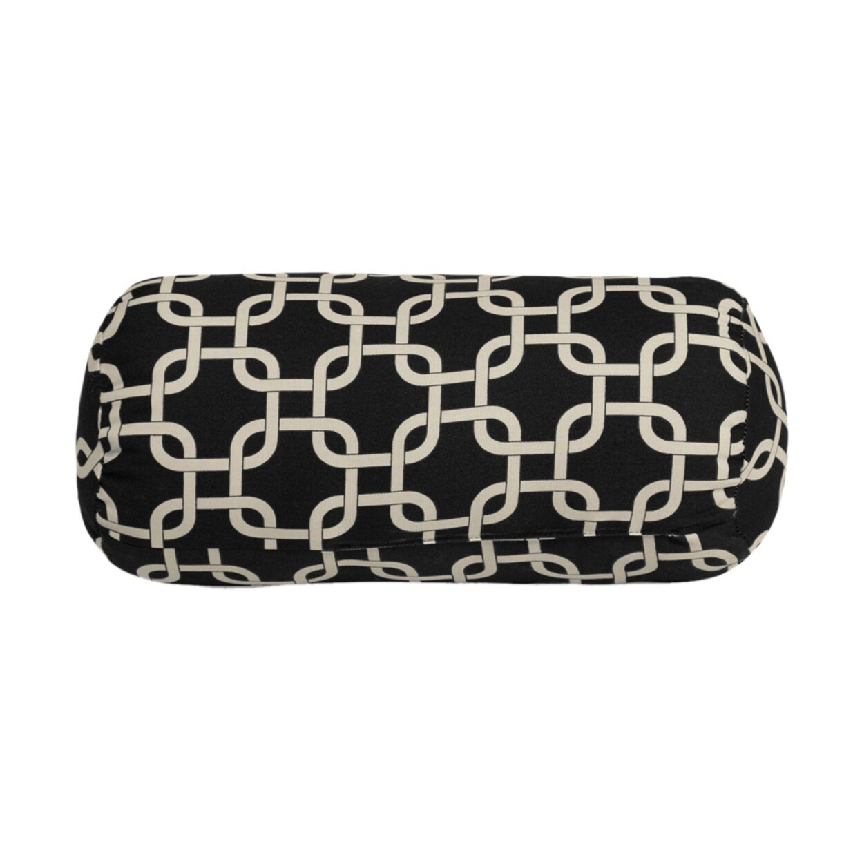 Majestic Home Goods   Decorative Black Links Round Bolster Pillow