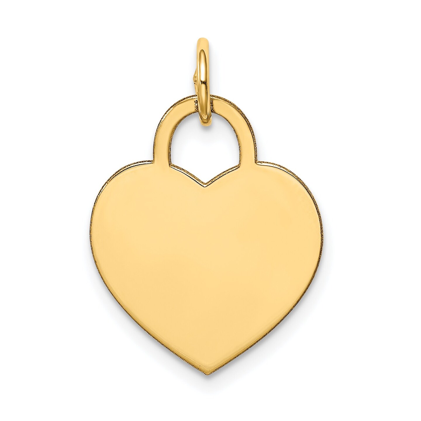 14K Gold Heart Charm 0.68 grams Jewerly 22mm x 15mm