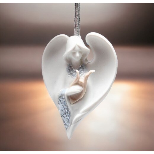 Angel With Harp Ornament Gift Idea or Indoor Home Decoration Any Occasion Gift