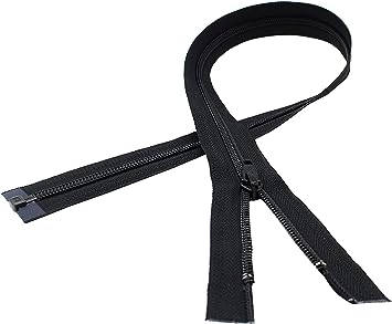 YKK #5 Nylon Coil Separating Lightweight Jacket Zipper - Color Black (1 Zipper per Pack) Made in USA (29 Inches)
