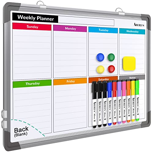 Small Monthly Calendar Dry Erase Whiteboard for Wall, 16 x 12 Magnetic  Dry Erase Board, Hanging Double-Sided White Board, Portable Board for