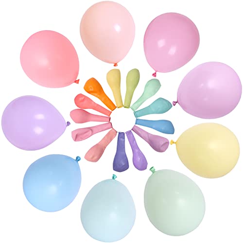 200 Pack 10 Inch Pastel Balloons - Thick Mixed Color Macaron Latex Balloons for Birthday, Wedding Reception, Engagement, Baby, and Bridal Party Decorations