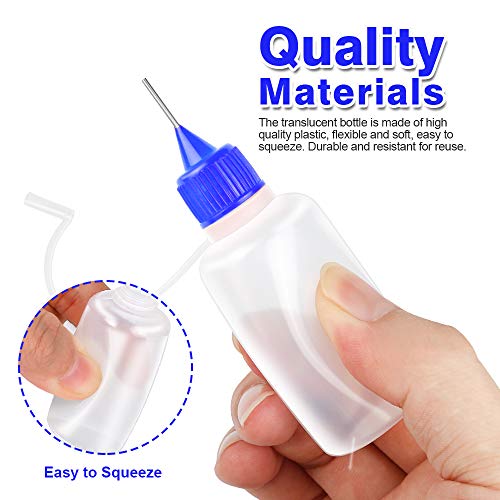 10pcs Empty Glue Bottles With Screw-On Lids Glue Applicator Squeeze Liquid  Ink Oil Dropper Bottles Precision Needle Tip Bottles