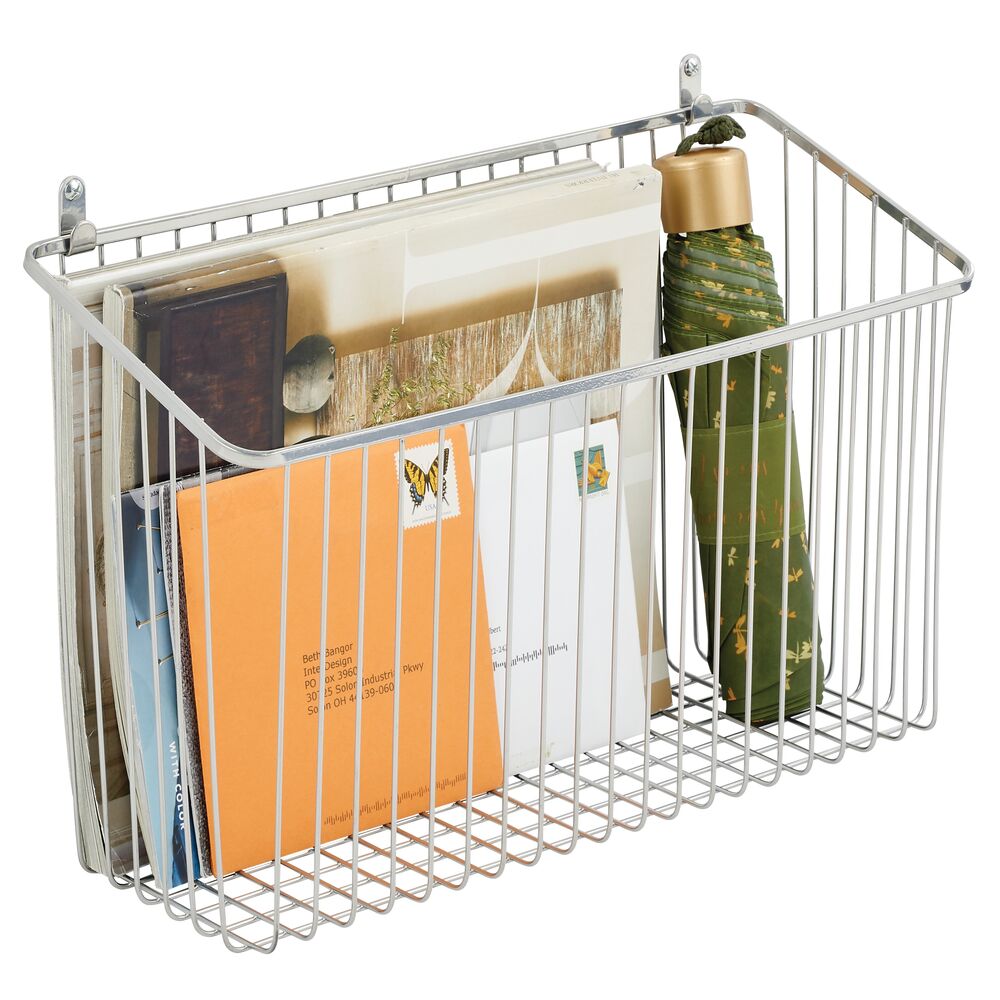 mDesign Metal Wall Mount Hanging Basket for Home Storage Michaels
