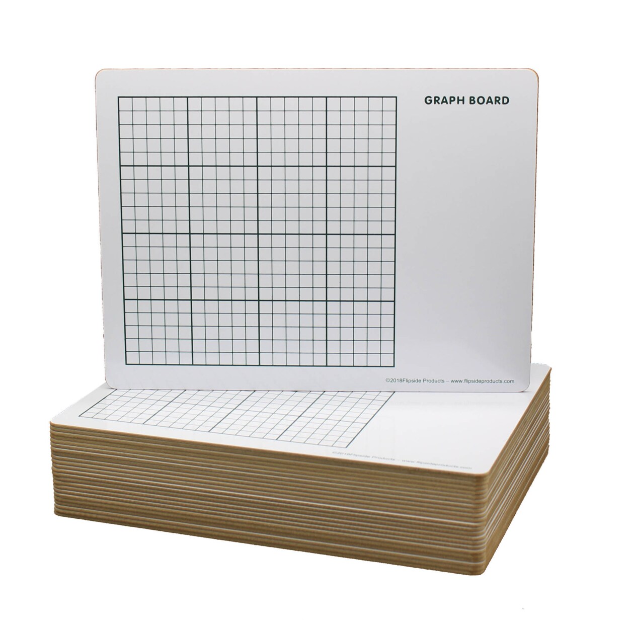 Flipside Products Home, Classroom 9 X 12 Two Sided Graph Board - 24 Pack Bulk