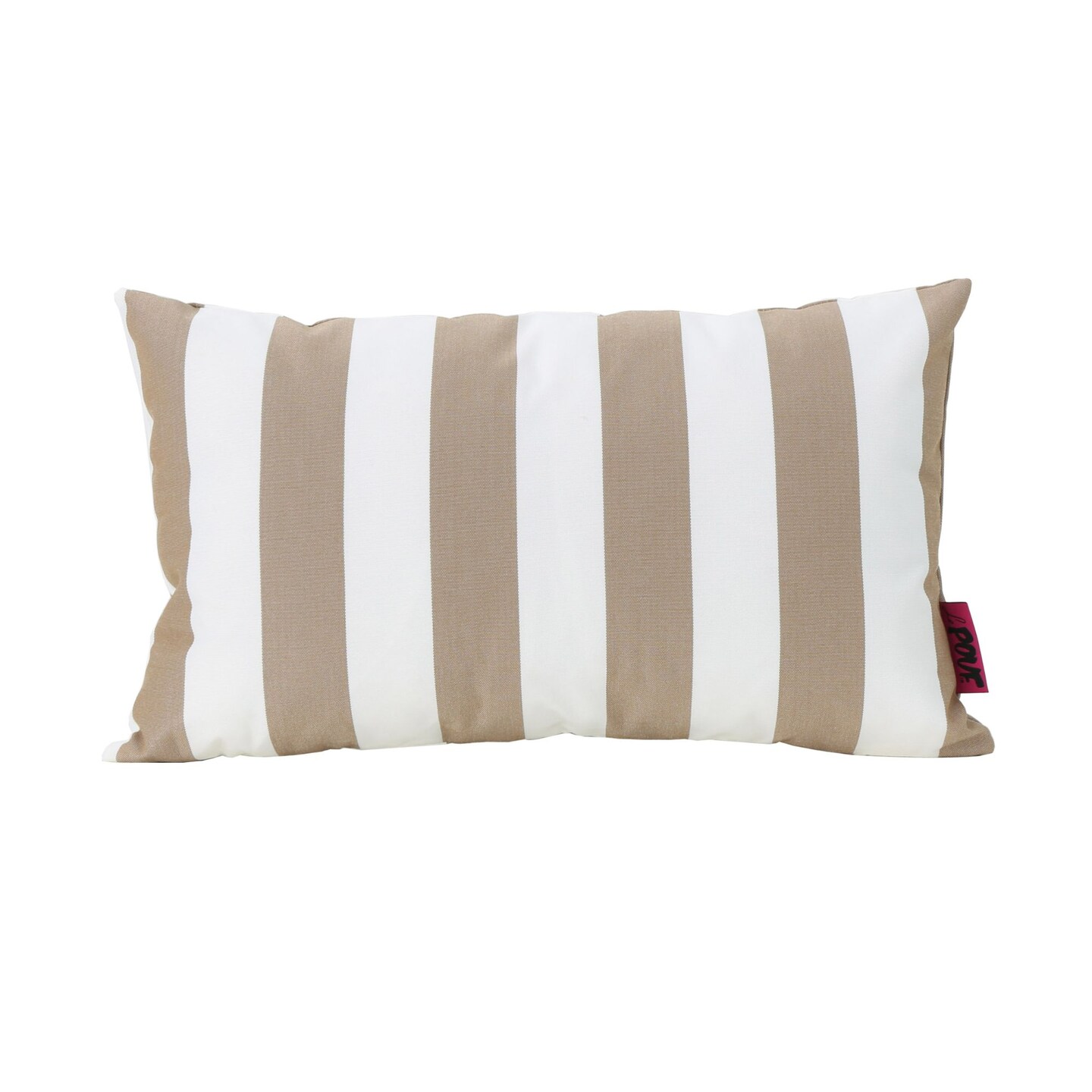 Contemporary Home Living 18.5" Brown and White Contemporary Striped Rectangular Throw Pillow