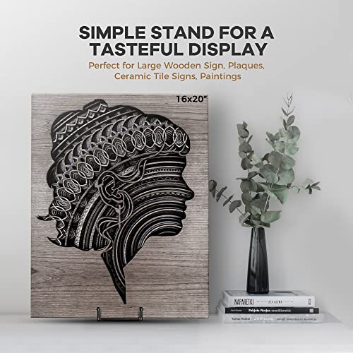 TR-LIFE Plate Stands for Display - 8 inch Plate Holder Display Stand Metal Easel Stand for Picture Frame, Decorative Plates, Book, Photo, Collectibles