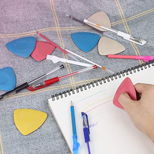 10PCS Tailors Chalk,Sewing Fabric Chalk and Fabric Markers for Quilting, Tailor’s Chalk,4PCS Heat Erasable Fabric Marking Pens with 4 Refills,3 PCS Sewing Fabric Pencils