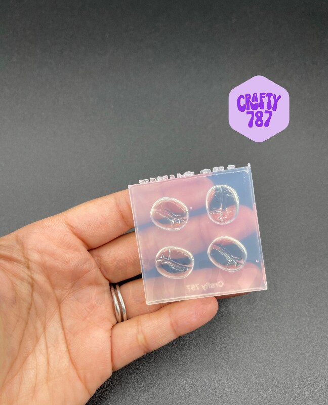 Coffee Bean Silicone Mold, Rsin Mold, Polymer Clay Mold (A15)