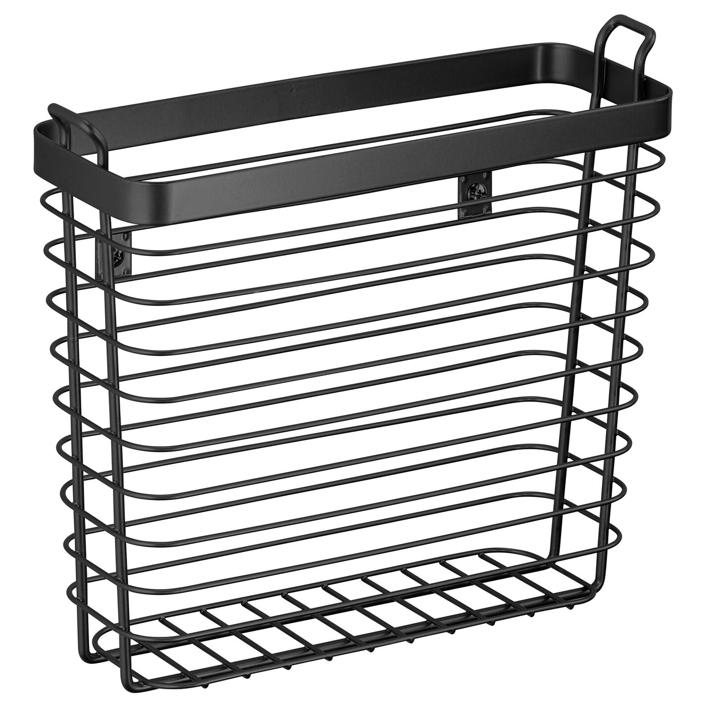 mDesign Metal Wire Wall Mount Magazine Holder, Storage Organizer Rack