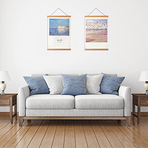 Teak Wood Magnetic Poster Frame Hanger, Magnet Poster Frame for Posters, Prints, Photos, Pictures, Maps, Scrolls, and Canvas Artwork