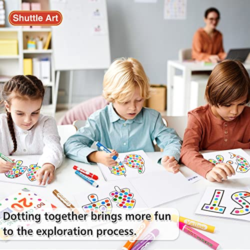 Shuttle Art Dot Markers, 15 Colors Washable Dot Markers for Toddlers,Bingo  Daubers Supplies for Kids Preschool Children, Non Toxic Water-Based Dot Art  Markers