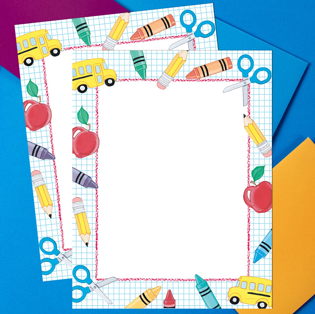 Great Papers! School Stuff Stationery Letterhead, 8.5&#x22; x 11&#x22;, 80 count, Printer Compatible