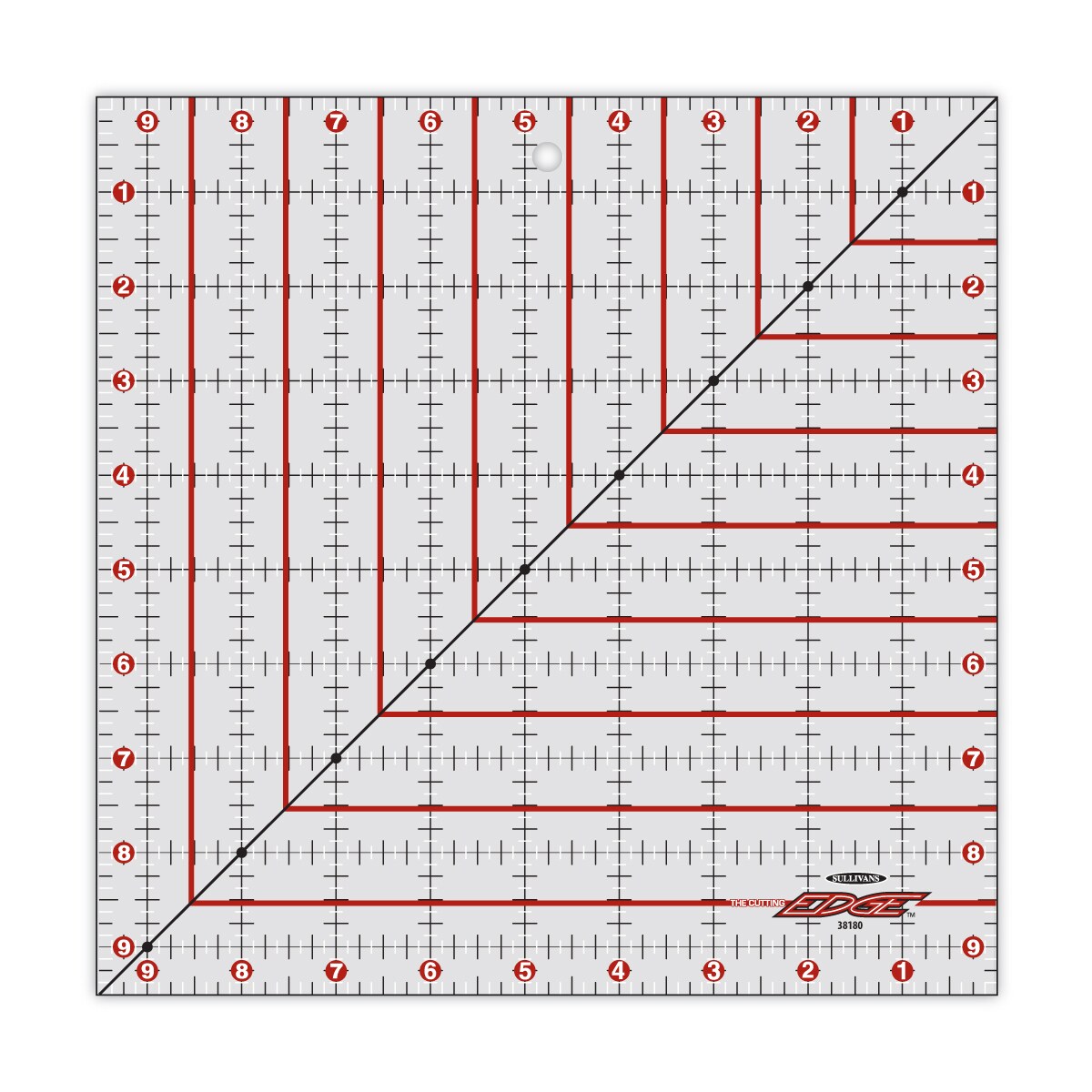 The Cutting EDGE 9.5&#x2033; x 9.5&#x2033; Frosted Ruler