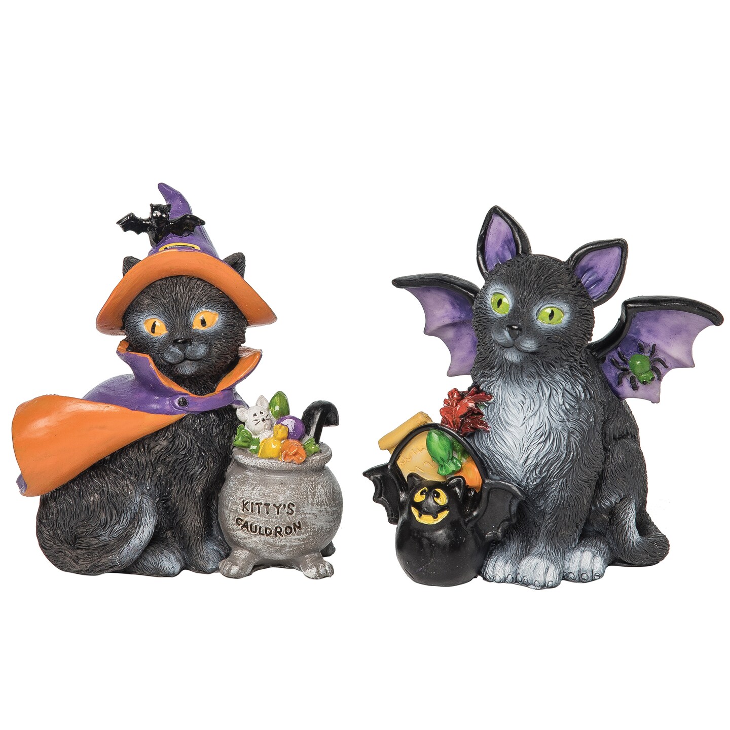 Halloween Resin Cat Figurines, Set of 2 | Michaels