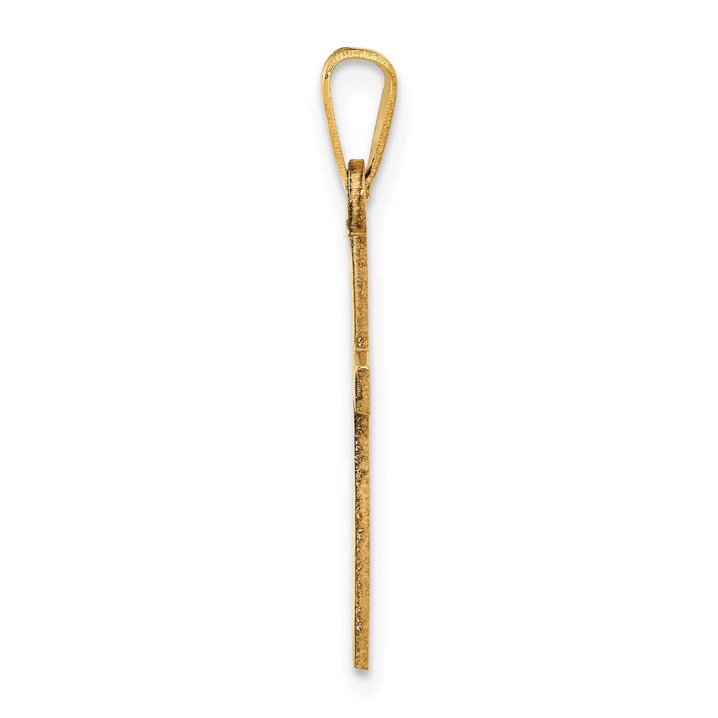 14K Yellow Gold Cross Pendant Charm Religious