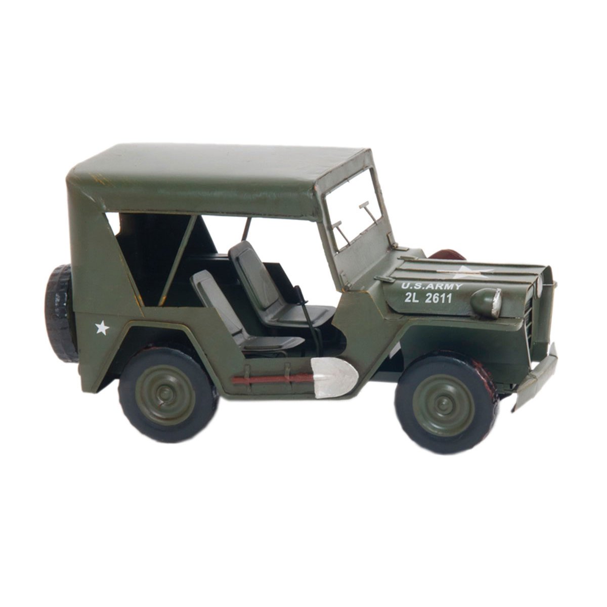 Old Modern Handicrafts   1940 Willys Quad Overland Jeep Model Car Metal