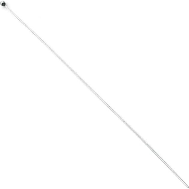Sterling Silver 24GA Round Headpin 3&#x22; - Pack of 12