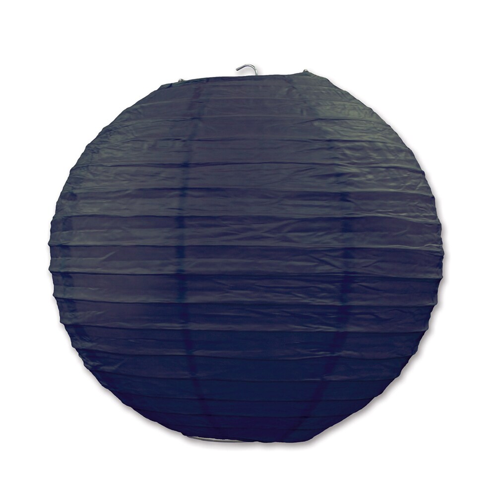 Beistle Paper Lanterns 9 1 by 2" Black - 6 Pack (3 Per Package)