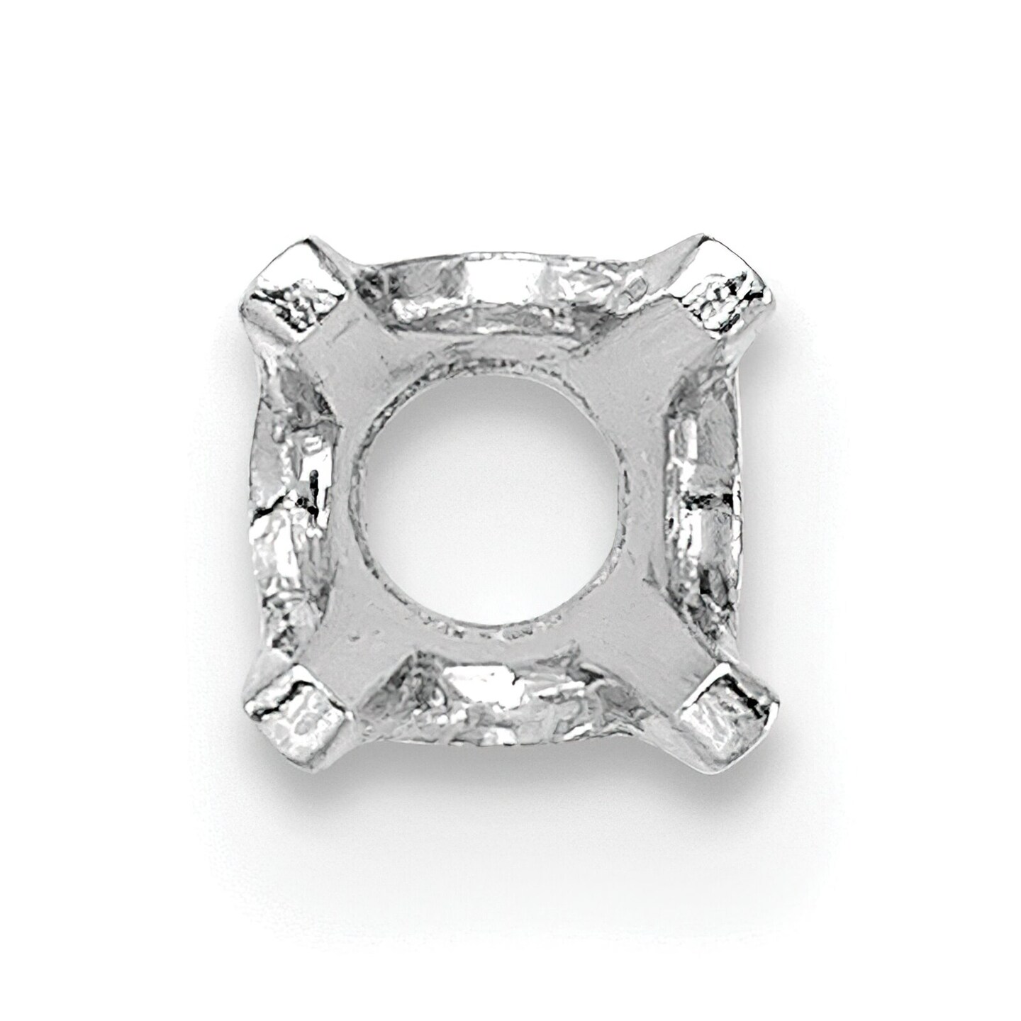 14K White Gold 4 Prong Round Open Back Setting 2.4mm