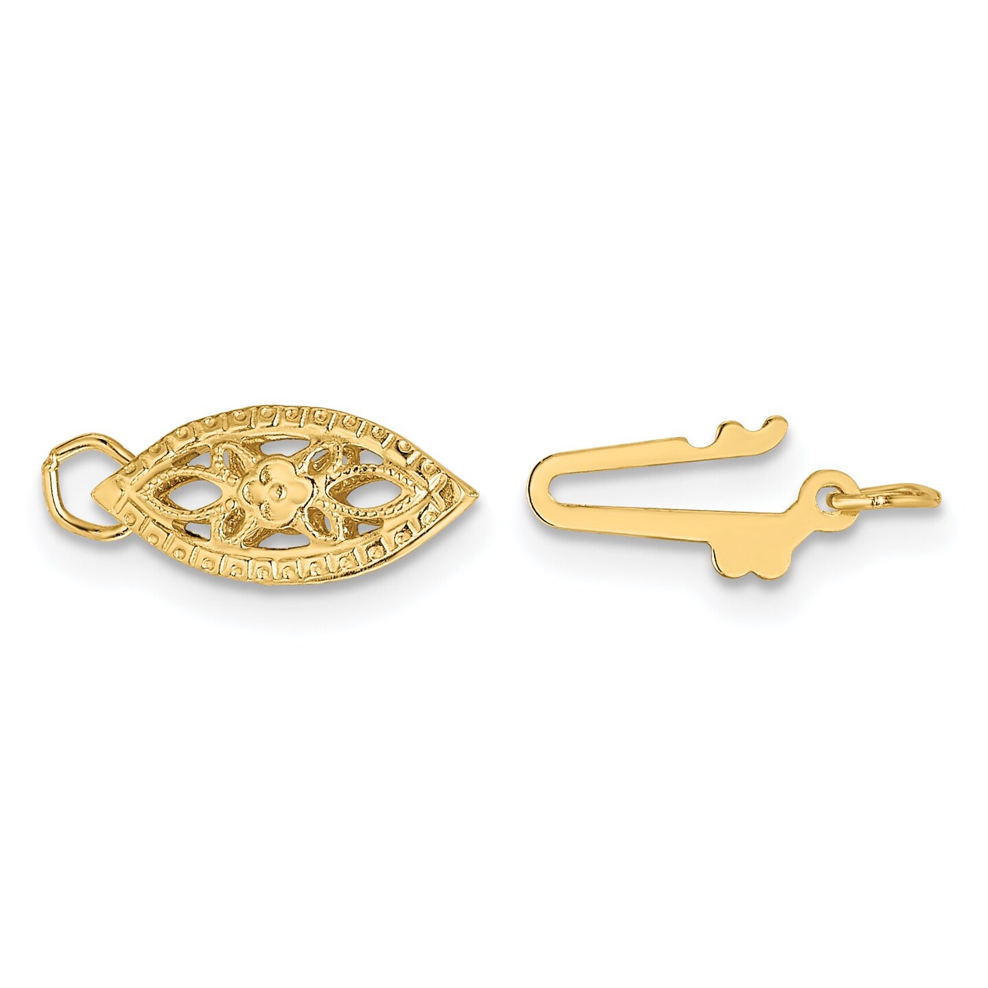 14K Gold Filigree Pearl Clasp 10.8mm