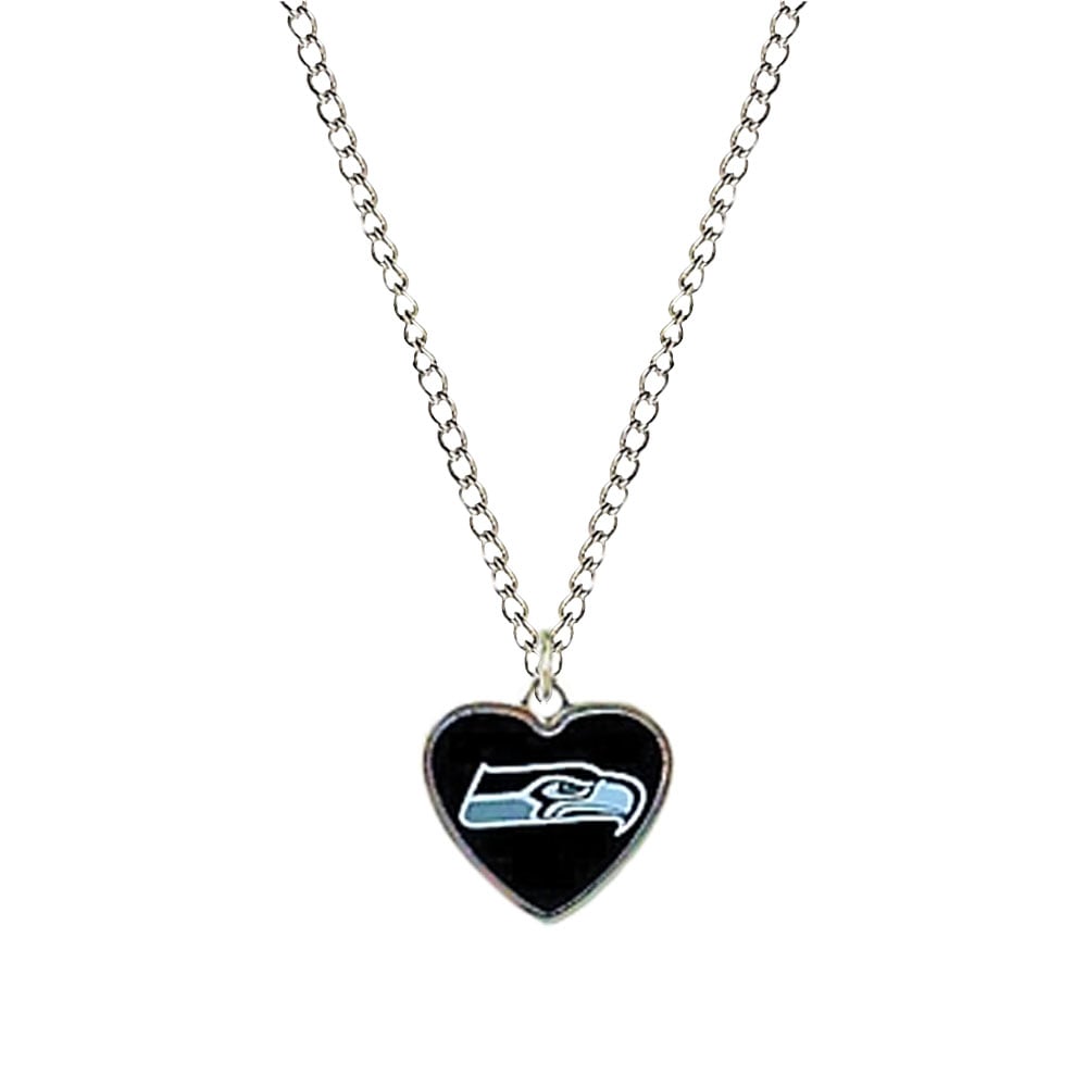 Cleanlapsports NFL Team Seattle Seahawks Necklace and Heart Pendant