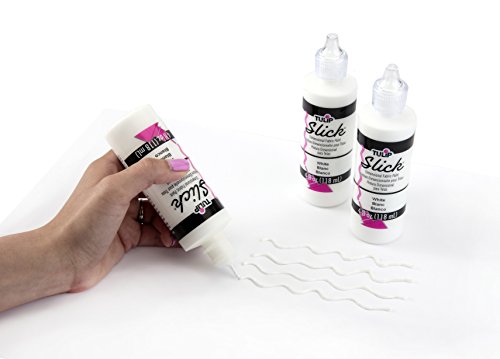 Dimensional Fabric Paint - Slick White, 4 oz per Bottle, 3-Pack (12 Fl Oz Total)