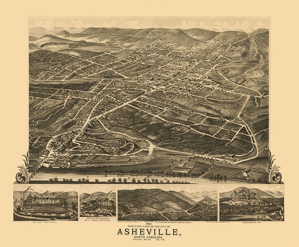 Asheville North Carolina - Ruger 1891 Poster Print by Ruger Ruger # NCAS0001