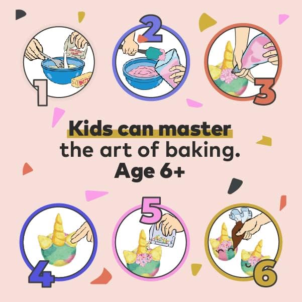 Duff Goldman DIY Kids Baking Kit by Baketivity - Bake Unicorn Rainbow Cookies with Premeasured Ingredients | Best Family Fun Activity Cookie Making Kit, Baking Gift Set for Girls, Boys, Teens, Adults