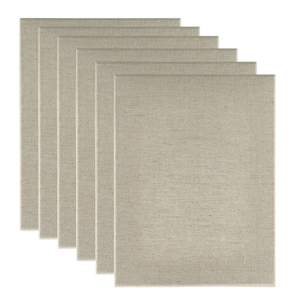 Jerry's Artarama Senso Clear Primed Linen Stretched Canvas 3/4", 6 Packs - Durable Canvas for Painting with Medium Tooth Linen Weave Surface, Ideal for Oil, Acrylic and Alkyd Colors