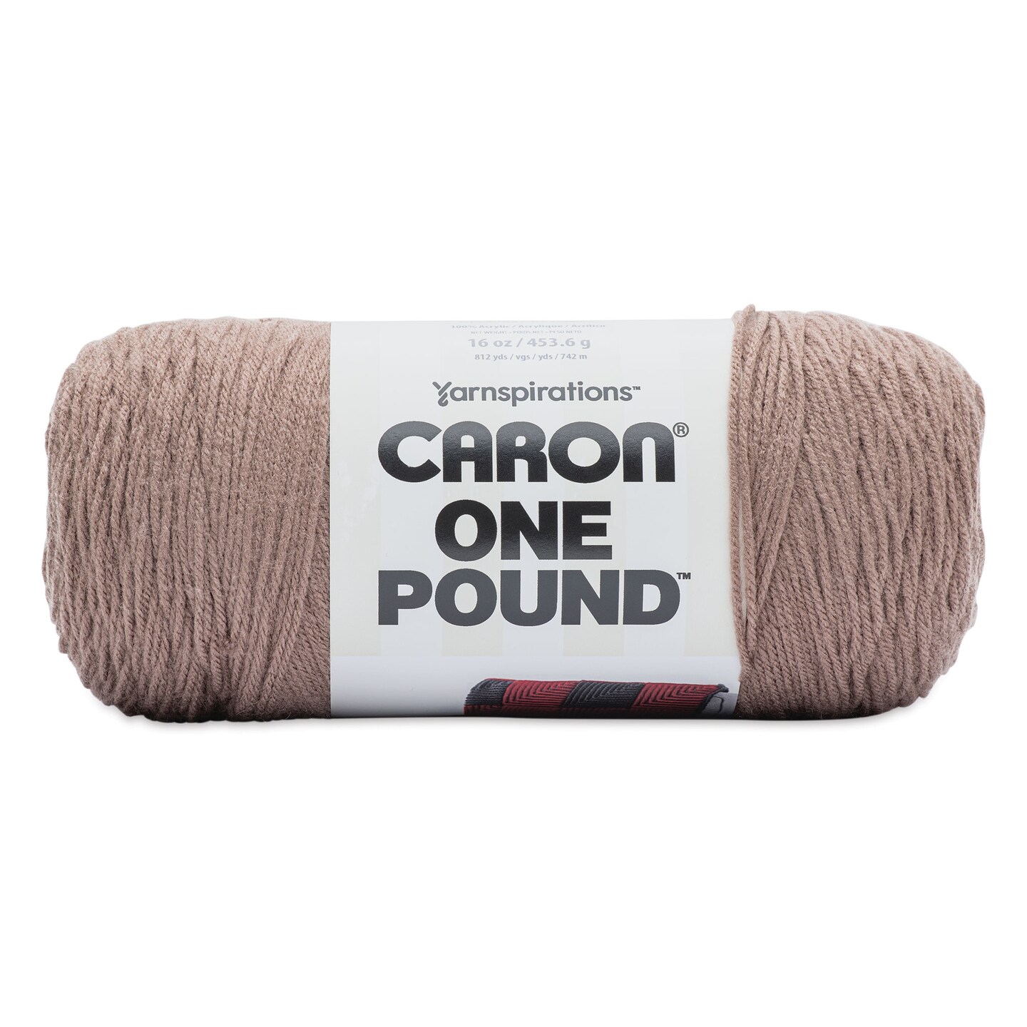 Caron One Pound Acrylic Yarn - 1 lb, 4-Ply, Truffle