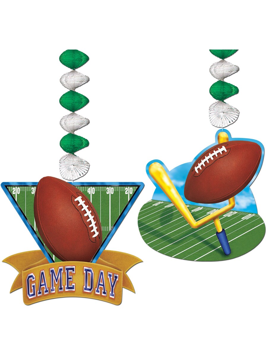 Football Game Day Wind Whirls Party Streamers Hangers Danglers Decoration 2 Pack