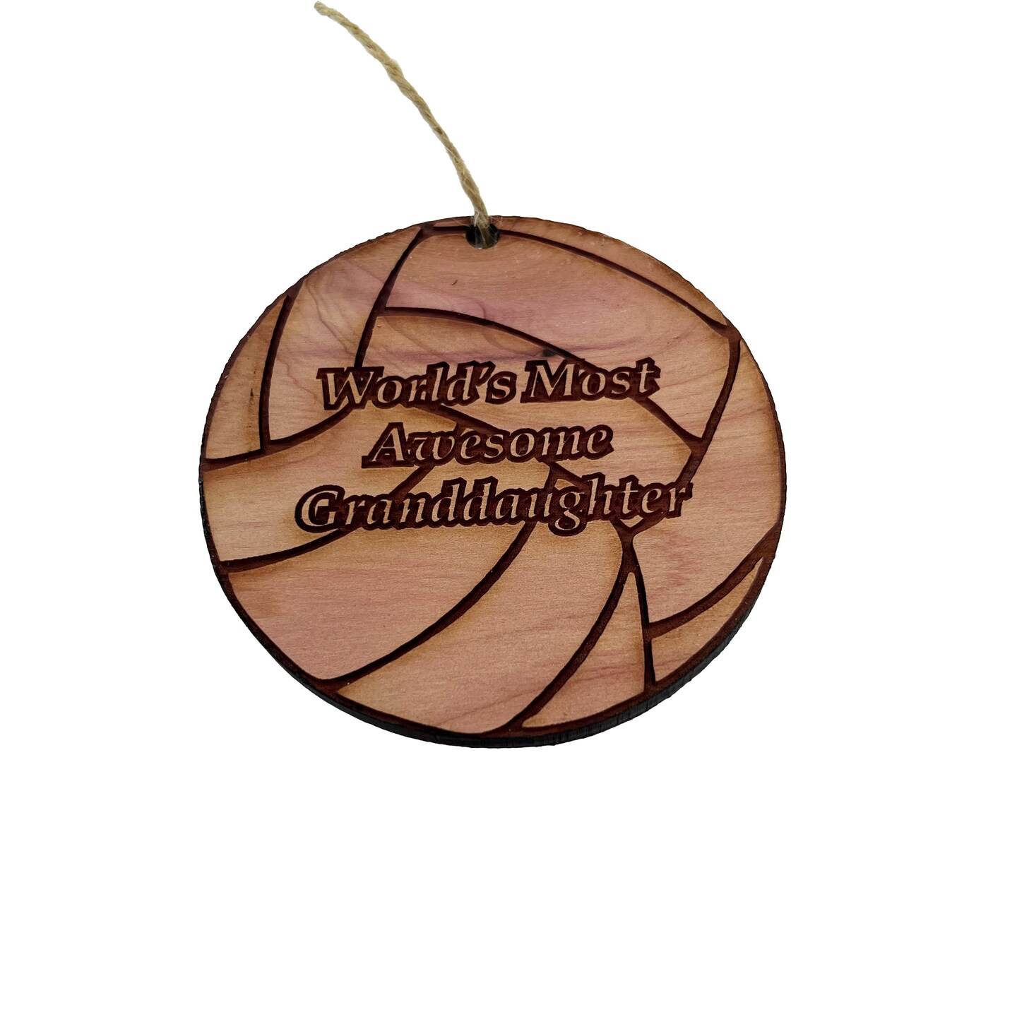 Volleyball Worlds most awesome Granddaughter - Cedar Ornament Volleyball Worlds most awesome Granddaughter - Cedar Ornament