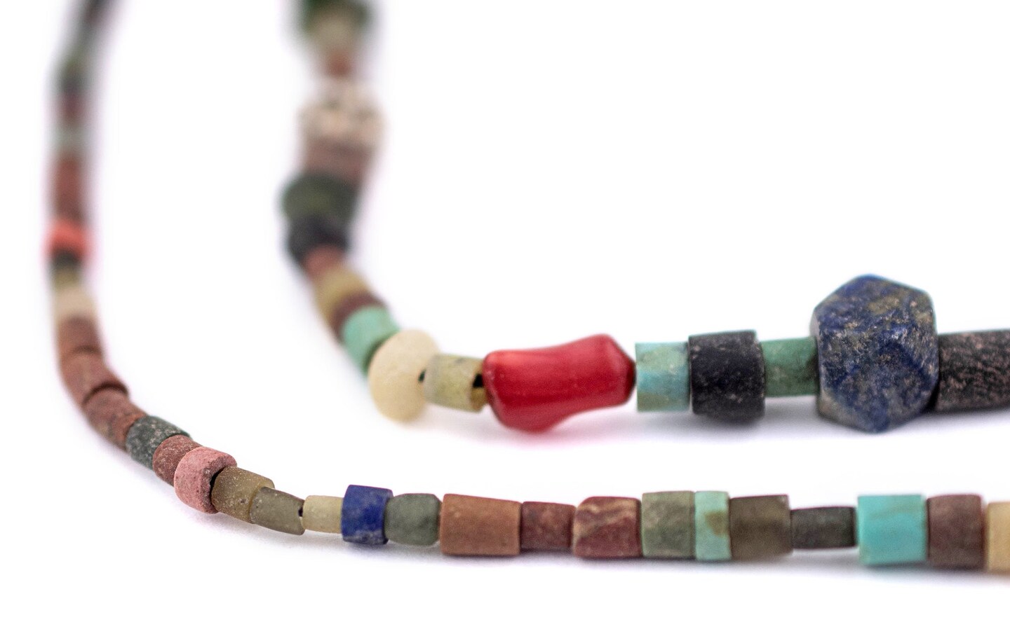 The Bead Chest Medley of Afghan Gemstone Beads 5mm Afghanistan Multicolor Mixed 16 Inch Strand
