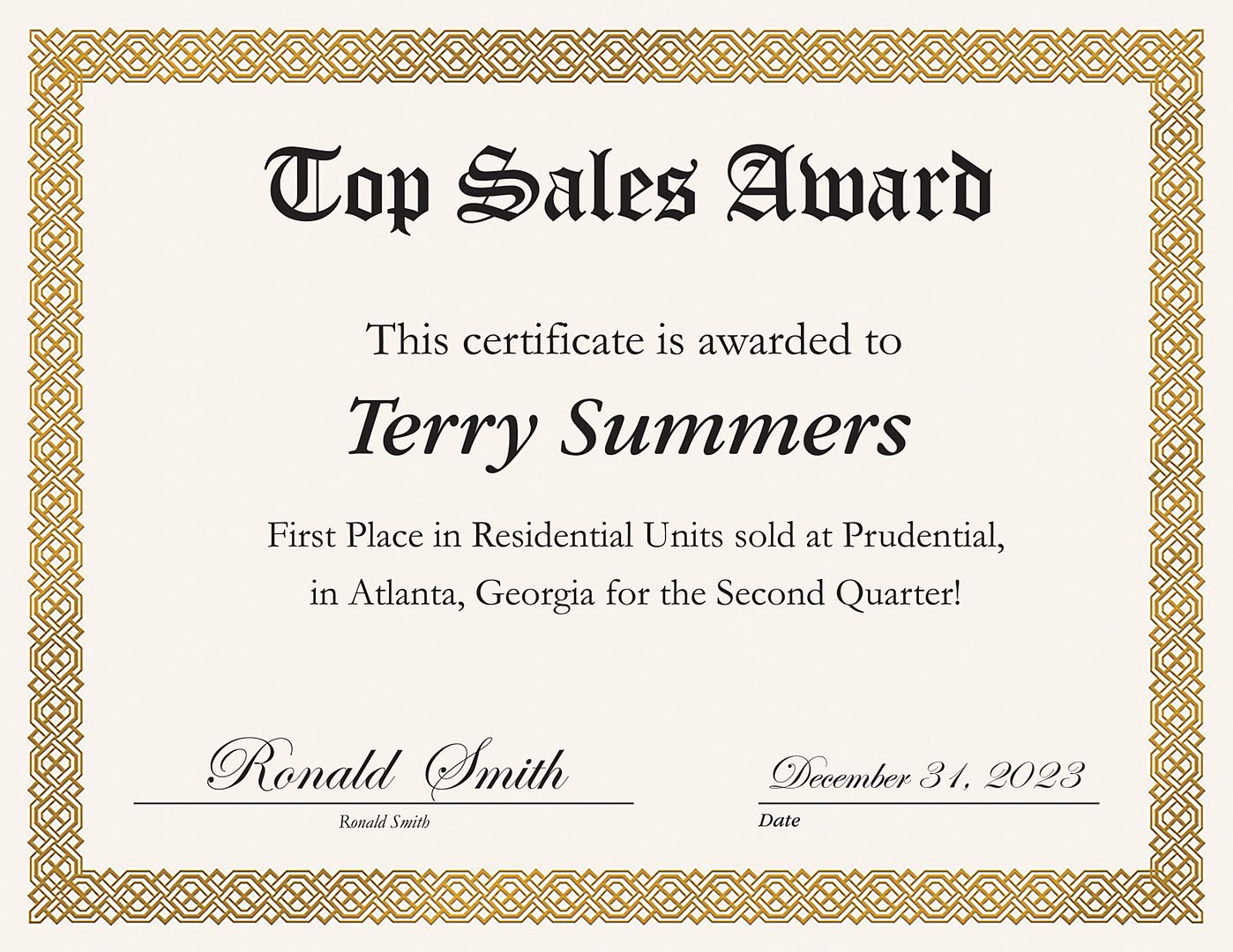 Great Papers! Certificates with Gold Foil, Braided on Ivory Certificate, 8.5" x 11", Printer Compatible, 15 Count