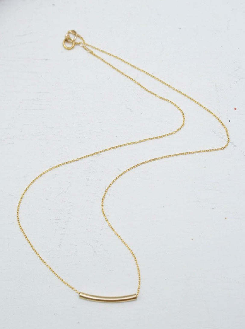 Radiant Elegance: Gold Tube Necklace to Illuminate Your Style