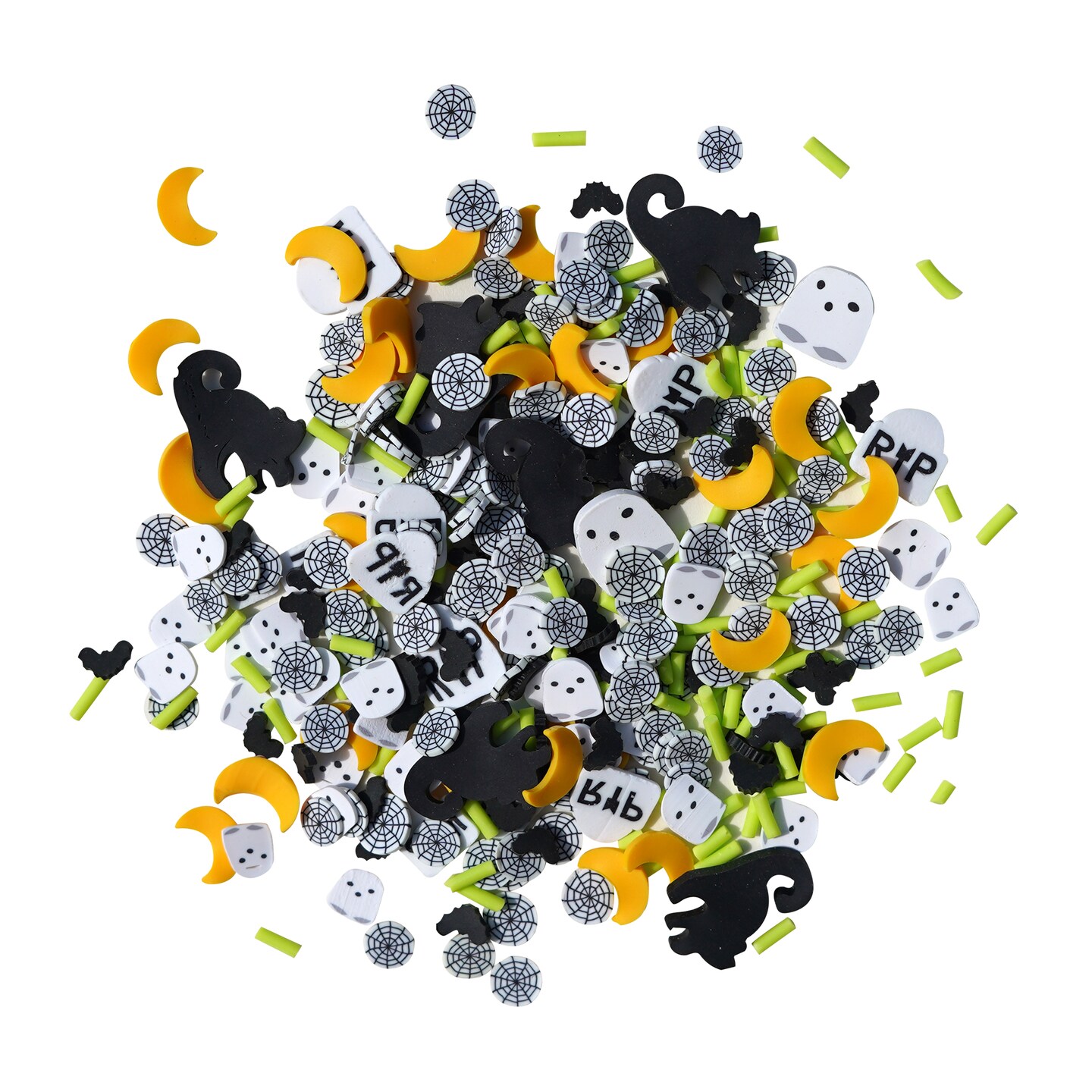 Buttons Galore and More Sprinkletz - Tiny Polymer Clay Embellishments - Spooky Halloween Bundle 72 grams