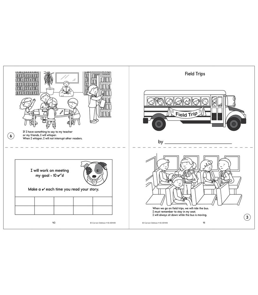 Key Education School Routines Social Skills Activities for Kids, Mini Reproducible Books Covering Safety Drills, School Rules, and More Social Emotional Learning Activities