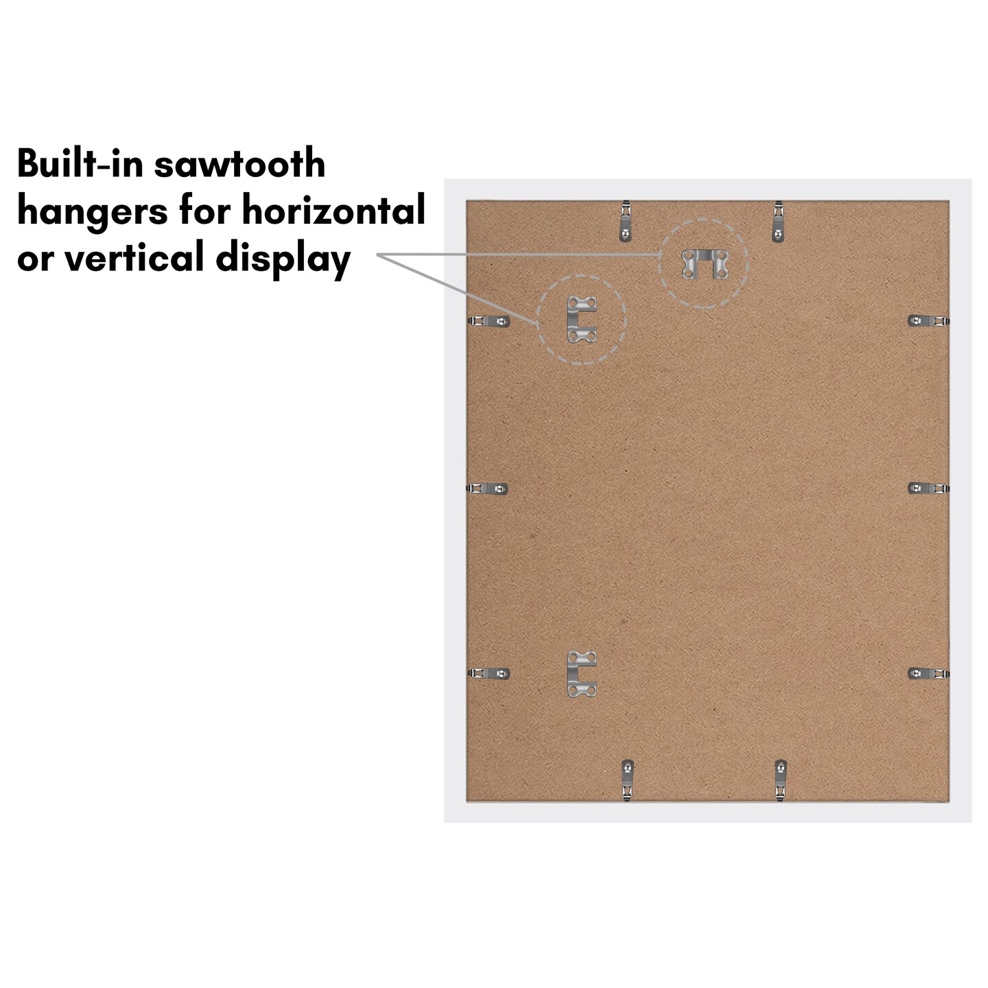 Americanflat Picture Frame Set with Mat - Set of 5 - Photo Frame Set of Five for Wall Display - Plexiglass Cover - Hanging Hardware