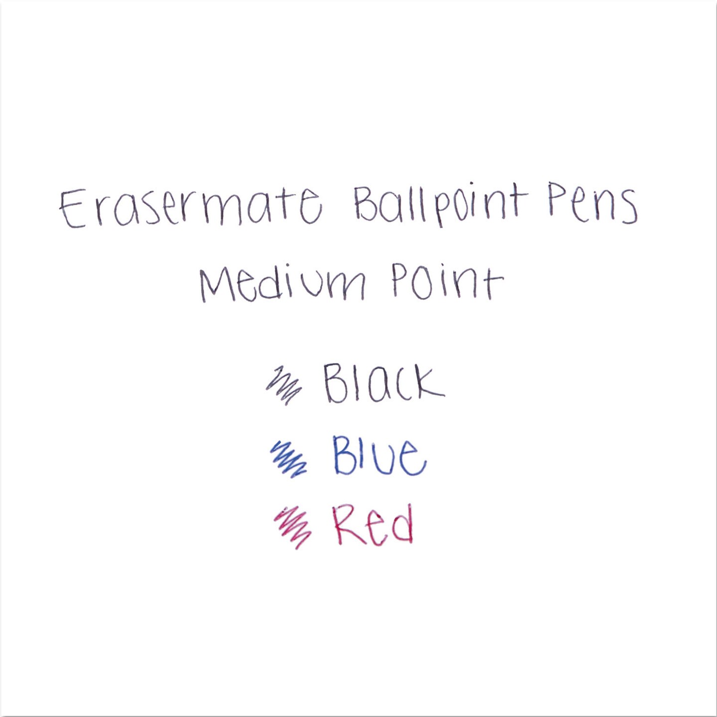 Papermate Eraser Mate Stick Ballpoint Pen, Black Barrel/Ink, Med Pt, 1.0 Mm