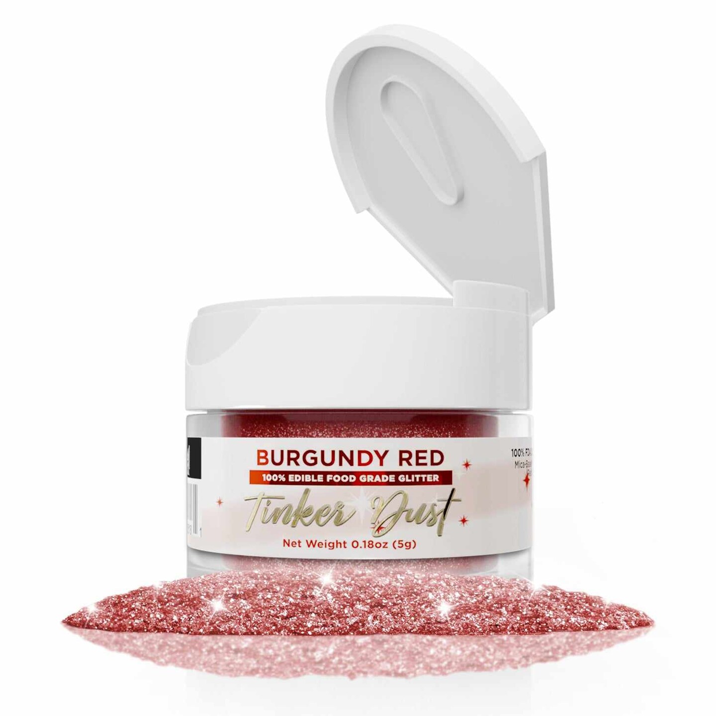 Burgundy Red Edible Glitter | Tinker Dust&#xAE; 5 Grams
