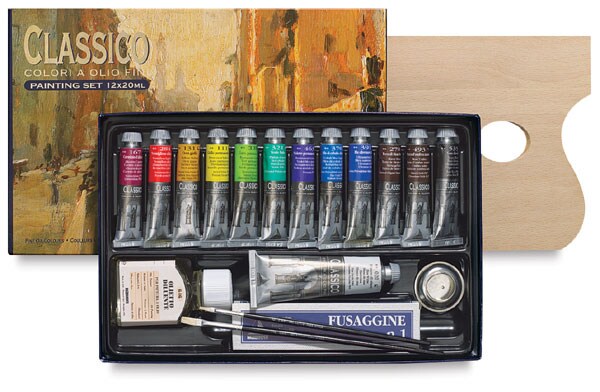 Maimeri Classico Oil Colors - Painting Set, Set of 12 colors, 20 ml tubes